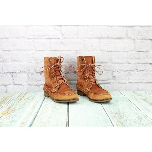 Sebago  Brown Leather Lace Up Shearling Lined Trail Boots Size 10 M - Picture 3 of 9